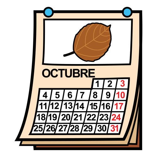 Horario e informaciones del mes de octubre